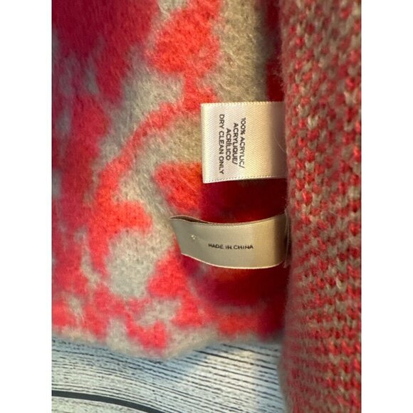 Ann Taylor LOFT Pink Floral Knit Scarf OS - Picture 4 of 4